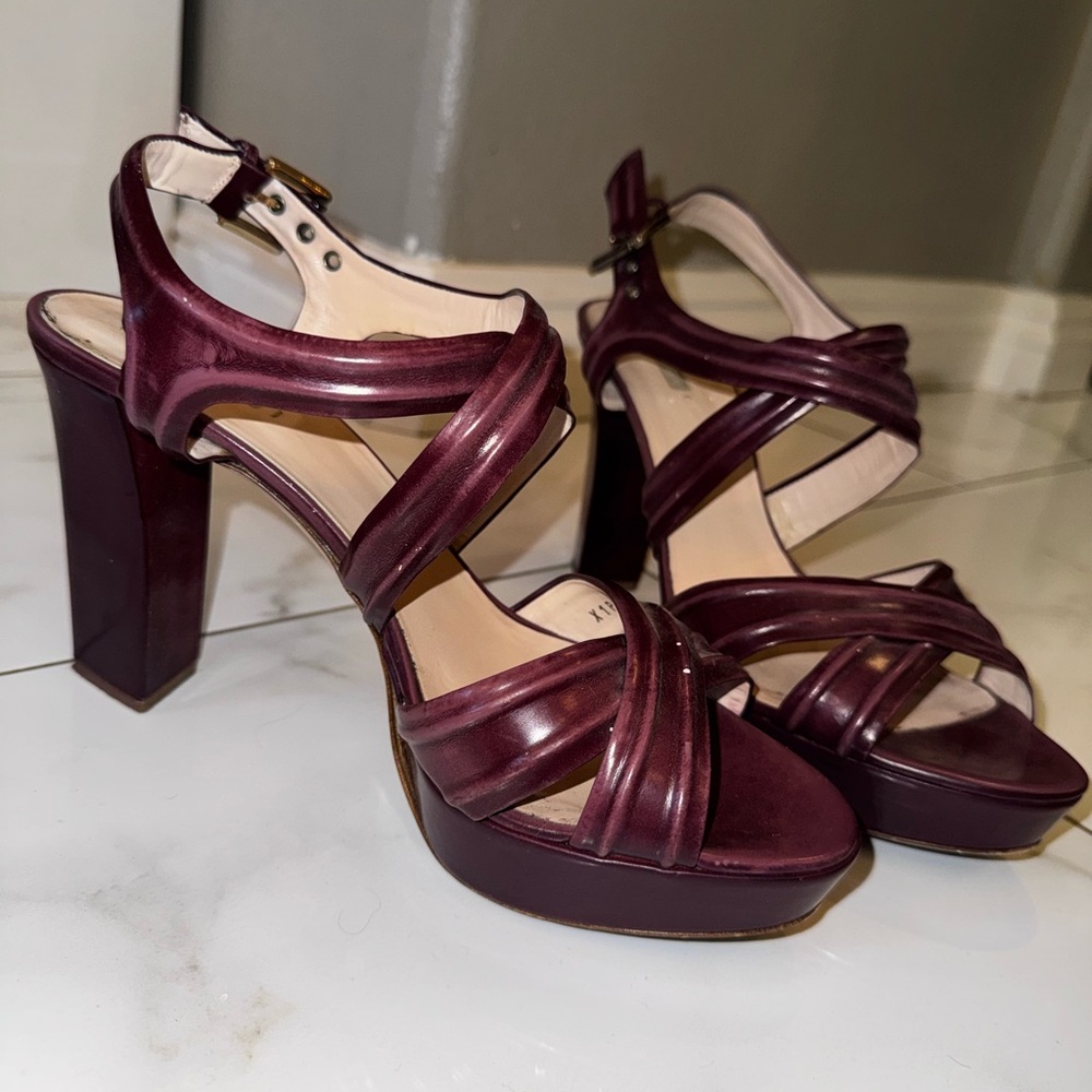 Giorgio Armani Deep Burgundy Sandals